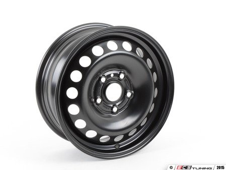 ES#2640246 - 5K0601027B03C - 15" Steel Wheel - Priced Each - 15"x6" ET47 5x112 Rally Black - Genuine Volkswagen Audi - Audi Volkswagen