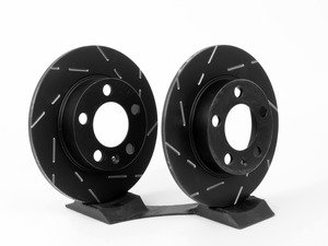 ES#522995 - USR816 - Rear USR Series Sport Slotted Rotors - Pair (232x9) - Upgrade to a Turbo slotted rotor for improved braking - EBC - Audi Volkswagen