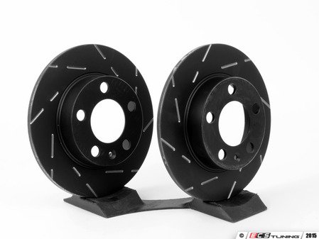 ES#522995 - USR816 - Rear USR Series Sport Slotted Rotors - Pair (232x9) - Upgrade to a Turbo slotted rotor for improved braking - EBC - Audi Volkswagen
