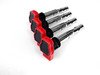 ES#2535339 - 06E905115EKT - Ignition Service Kit - Includes four Original Equipment red coil packs and four Bosch double platinum spark plugs - Assembled By ECS - Audi Volkswagen