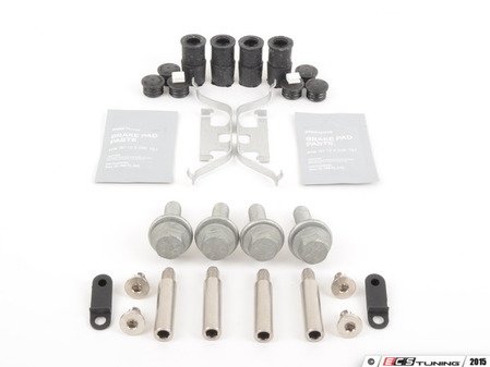 ES#2842061 - 34111153198aKT - Rear Pad And Rotor Installation Kit - Includes everything to install new rear brakes including guide bolts and bushings - Assembled By ECS - BMW
