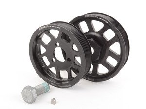 ES#2837 - VR612VPSKIT MK3 - ECS Lightweight Pulley Kit - Black - Includes lightweight crank & power steering pulleys, new key way & OEM crank bolt - ECS - Volkswagen