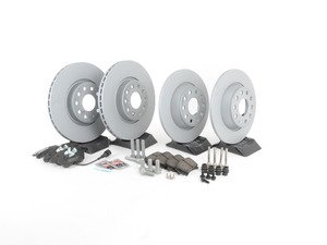 ES#2597950 - 1K0615301AA4C - Front & Rear Brake Service Kit (312x25/282x12) - Featuring Zimmermann rotors and ECS DD23 "Daily Driver" ceramic pads. - Assembled By ECS - Volkswagen