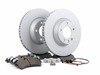ES#2602306 - 95535140151FPKT - Front Brake Service Kit - Featuring Zimmerman Z-Coated rotors and Hawk HPS brake pads - Assembled By ECS - Porsche