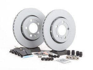 ES#2765727 - 8N0615601BKT8 - Rear Brake Service Kit (256x22) - Featuring Zimmerman rotors and ECS EP24 Enthusiast Performance pads - Assembled By ECS - Volkswagen