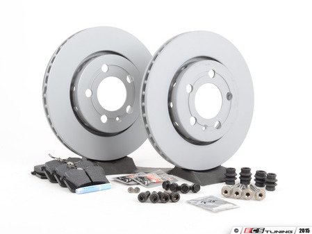 ES#2765727 - 8N0615601BKT8 - Rear Brake Service Kit (256x22) - Featuring Zimmerman rotors and ECS EP24 Enthusiast Performance pads - Assembled By ECS - Volkswagen