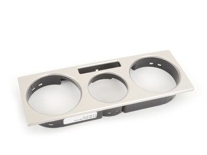 ES#248615 - 1j0819157B4j4 - Heater Control Trim Cover - Brushed Aluminum - (NO LONGER AVAILABLE) - Manual climate control only - Genuine Volkswagen Audi - 