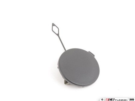 ES#2683933 - 51129808961 - Tow Hook Flap Left - Rear bumper  - Mounts to the bumper and covers the tow hitch mount, primed and ready to paint - Genuine MINI - MINI