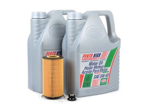 ES#2840814 - 079198405KT6 - Oil Service Kit - With ECS Magnetic Drain Plug - Includes Pentosin 5w-40 Synthetic, oil filter, and magnetic drain plug - Assembled By ECS - Audi