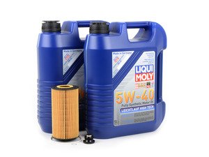 ES#2837020 - 079198405KT - Premium Oil Service Kit - With ECS Magnetic Drain Plug - Includes Hengst oil filter and Liqui-Moly High Tech 5w-40 oil - Assembled By ECS - Audi Volkswagen