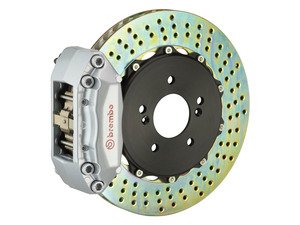 ES#2849813 - 1F1.6003A3 - Front Brembo GT 4 Piston Big Brake Kit (328x28mm) - Upgrade to 2 piece rotors (drilled), 4 piston calipers (silver), & high performance Brembo pads - Brembo - MINI