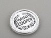 ES#2543402 - 51142222732 - MINI Laurel Grille Badge - White / Black - (NO LONGER AVAILABLE) - Classic style badge for your new MINI - Genuine MINI - 