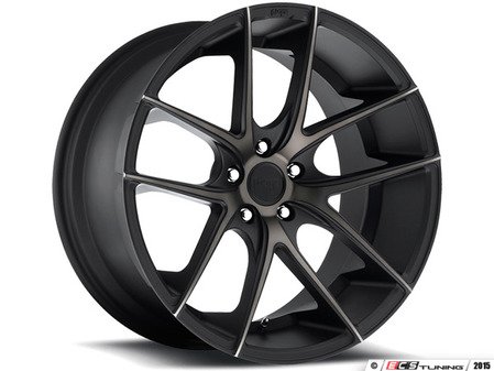 ES#2863227 - m13019954325KT - 19" Targa - Set Of Four - 19"x9.5" ET25 5x112 - Black DDT/Machined - Niche Wheels - Volkswagen