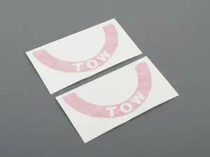 ES#2839759 - E33RED - Tow Sticker Pair - Red - Replacement tow stickers for you Rennline folding tow hook - Rennline - Audi BMW Volkswagen MINI Porsche