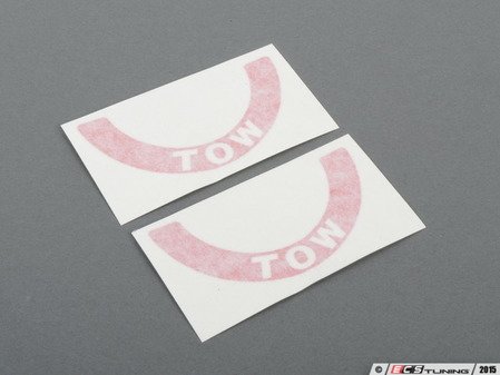 ES#2839759 - E33RED - Tow Sticker Pair - Red - Replacement tow stickers for you Rennline folding tow hook - Rennline - Audi BMW Volkswagen MINI Porsche