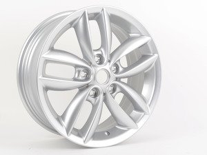 ES#2145221 - 36109803723 - R124 Double Spokes 5 Star Wheel 17" (5x120) Silver - Priced Each - 17 x 7J ET:50 - Genuine MINI - MINI