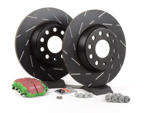 ES#2848982 - 5q0698451reaKT -  Rear Brake Service Kit (282x10) - Featuring EBC slotted rotors and ECS EP24 "Enthusiast Performance" brake pads. - Assembled By ECS - Volkswagen