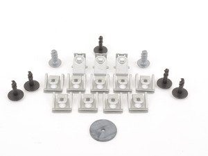ES#2731907 - N90967502KT - front Belly Pan installation Hardware kit - Includes the necessary hardware to secure the belly pan to the vehicle - Genuine Volkswagen Audi - Audi