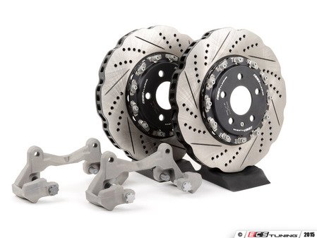 ES#2857731 - 003523ECS01KT - Front Big Brake Kit - Stage 1 - 2-Piece Tru-Float Scalloped Rotors (345x30) - Upgrade to the stopping power of the Audi S4/5 with Tru-Float scalloped style rotors - ECS - Audi