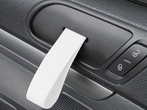 ES#2839595 - DH20BLKWHT - RS Style Door Pull Set - White - Give your interior the racing feel of the Porsche RS models, sold as a pair - Rennline - Volkswagen