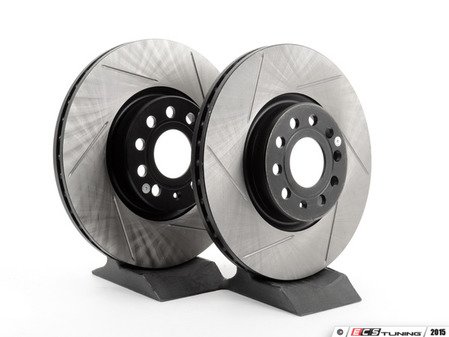 ES#2855147 - st126.33098slKT - Front Slotted Rotors - Pair (312x25) - Upgrade your stopping power - OE# 1K0615301AA - StopTech - Audi Volkswagen