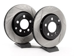 ES#2855264 - st126.33069slrKT - Rear Slotted Rotors - Pair (256x22) - Upgrade to a slotted rotor for improved braking - StopTech - Audi Volkswagen