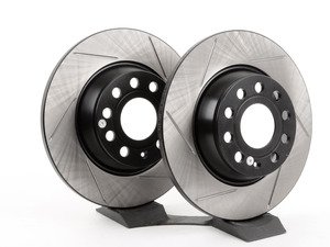 ES#2855182 - st126.33099slKT - Rear Slotted Rotors - Pair (282x12) - Includes rear left and rear right slotted composite rotors - OE# 1K0615601AD - StopTech - Audi Volkswagen