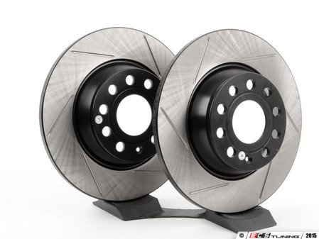 ES#2855182 - st126.33099slKT - Rear Slotted Rotors - Pair (282x12) - Includes rear left and rear right slotted composite rotors - OE# 1K0615601AD - StopTech - Audi Volkswagen