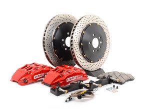 ES#2918881 - st83.165.6700.72 - front 6 piston Big Brake Kit (355x32) - Upgrade to 2 piece rotors (drilled), (4) piston calipers (red), & high performance pads - StopTech - 