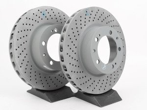 ES#2515706 - 96535104500KT - Front Brake Rotors - Pair 12.67" (322mm) - Directional front axle fitment - Both left and right - Genuine Porsche - Porsche