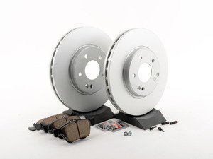 ES#2770024 - 210421251264KT6 - Front Brake Service Kit - Featuring ATE Rotors And Akebono-Euro Ceramic Pads - Assembled By ECS - Mercedes Benz
