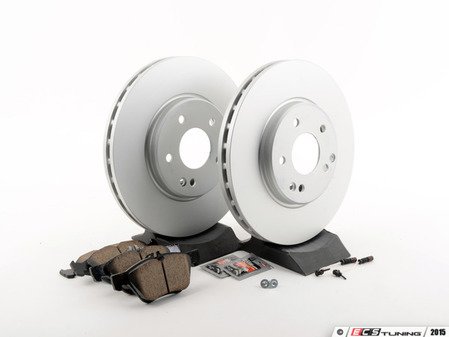 ES#2770024 - 210421251264KT6 - Front Brake Service Kit - Featuring ATE Rotors And Akebono-Euro Ceramic Pads - Assembled By ECS - Mercedes Benz
