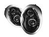 ES#2863421 - PR0-YD-MC02-DRL- - Projector Blackout LED DRL Headlights - Pair PRO-YD-MC02-DRL-BK
 - Chrome ring and black housing headlight set! - Spyder - MINI