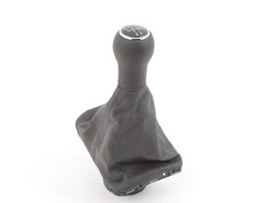 ES#297701 - 1C0711113RTHT - 5-speed shift knob with boot (leather) - 5 speed shift knob with black shifter boot - Genuine Volkswagen Audi - Volkswagen