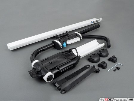 ES#2748304 - 1203 - BrassKnuckles - White - (NO LONGER AVAILABLE) - The lowest profile upright bike mount on the market. Easy to use, it folds flat for a quiet, fuel efficient drive. - Rocky Mounts - 