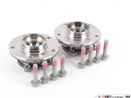 ES#2863139 - 31216765157KT - Front Wheel Bearing kit - with hardware - Includes left and right wheel bearings with hubs and new hardware - Assembled By ECS - BMW