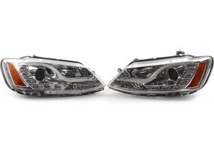 ES#2862432 - PR0YDVJ11LTDRLC - Projector Headlight Set - Chrome - (NO LONGER AVAILABLE) - Features LED light tubes and pods as DRLs - Spyder - 