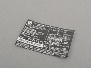 ES#185122 - 71227833194 - Emissions Sticker - These stickers specify emissions requirements have been met from the factory. - Genuine BMW - BMW