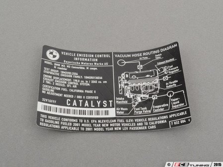 Genuine BMW - 71227832004 - Emissions Label (71-22-7-832-004)