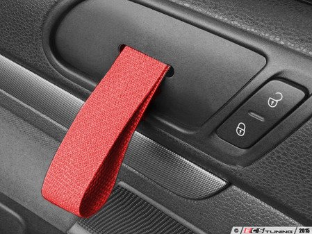 ES#2839594 - DH20BLKRED - RS Style Door Pull Set - Red - Give your interior the racing feel of the Porsche RS models, sold as a pair - Rennline - Volkswagen