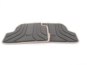 ES#2706668 - 51472348160 - Modern Line Rubber Floor Mat Set - Rear - (NO LONGER AVAILABLE) - Protects your floor and carpet from moisture - Genuine BMW - 
