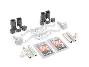 ES#2593793 - 34116768431KT1 - Front Pad And Rotor Installation Kit - Includes everything to install new front brakes including guide bolts and bushings - Assembled By ECS - BMW