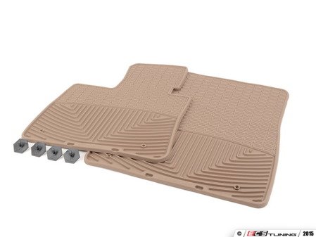 ES#2195014 - W74TN - Front All-Weather Floor Mats - tan - Digital Laser Measured Floor Liners For Maximum Interior Protection In All Weather Conditions! - WeatherTech - BMW
