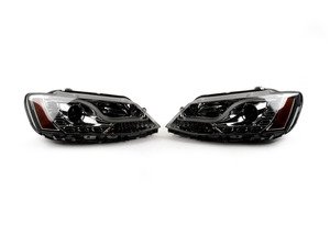 ES#2863206 - PR0YDVJ11LTDRLSM - Projector Headlight Set - Smoked - (NO LONGER AVAILABLE) - Features LED light tubes and pods as DRLs - Spyder - 