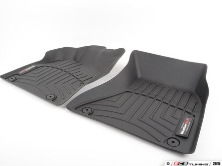 ES#2837626 - 442301 - Front FloorLiner - Black - Laser measured for perfect fitment and ultimate protection against moisture and debris - WeatherTech - Audi Porsche
