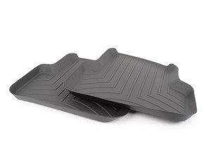ES#2837616 - 442122 - Rear FloorLiner DigitalFit - Black - Laser measured for perfect fitment and ultimate protection against moisture and debris - WeatherTech - Audi