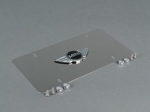 ES#196075 - 82120150547 - Marque Plate - MINI Logo Chrome - Priced Each - (NO LONGER AVAILABLE) - For the front license plate location - Genuine MINI - 