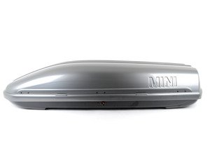 ES#2642077 - 82732223390 - Roof Container For MINI - Titan Silver - (NO LONGER AVAILABLE) - Large roof travel container that states "MINI" on the side - Genuine MINI - 