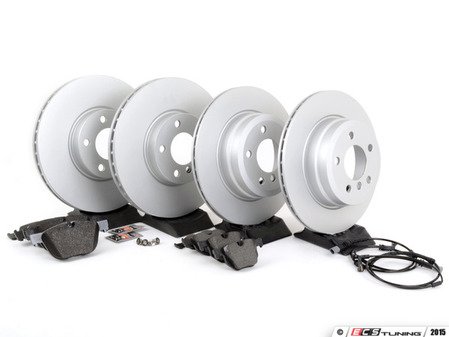 ES#2857553 - 342167932471KT - Front & Rear Brake Service Kit - Featuring ECS DD23 "Daily Driver" ceramic pads and coated rotors - Assembled By ECS - BMW