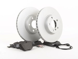 ES#2857579 - 342167932471KT1 - Front Brake Service Kit - Featuring ECS DD23 "Daily Driver" ceramic pads and coated rotors - Assembled By ECS - BMW